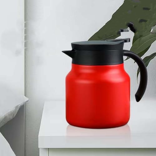 Effiziente Edelstahl-Teekanne, perfekt für Zuhause oder Büro, große 800 ml Größe mit integriertem Teesieb zur Verbesserung Ihres Tee-Erlebnisses (rot) von NbgrvB