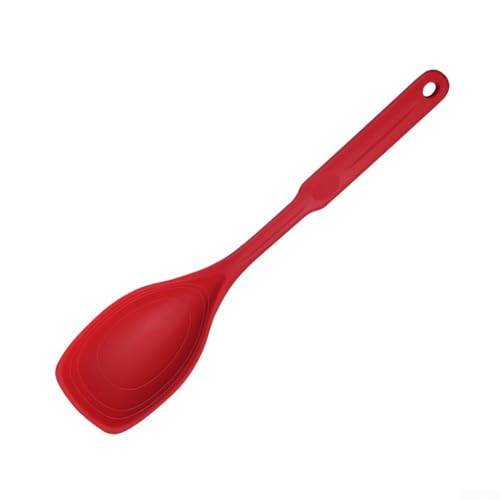 Essential Silikonspatel zum Kochen und Servieren, hitzebeständig, mit Messskala (rot) von NbgrvB