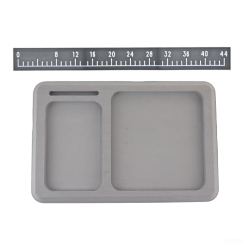 Fach Handy Boot Dash Pad Handyhalterung mit abgestuftem Fischlineal für Meer Marine Angeln Bootfahren Center Deck Werkzeug Zubehör (Fischlineal Tablett-Set) von NbgrvB