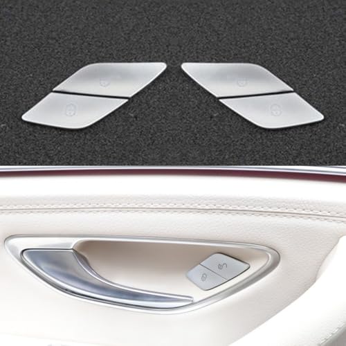 Für Benz C E für GLC-Klasse W205 W213 X253 4 Türschloss für Entriegelungsknopfabdeckungen mit doppelseitigem Klebeband von NbgrvB