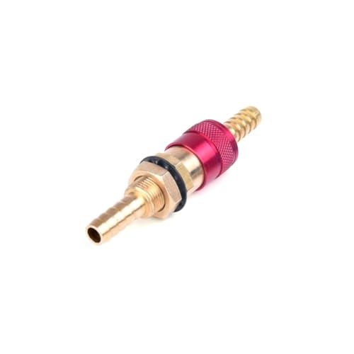 Für MIG TIG Taschenlampe kompatibler Messing-Schnellverbinder 6 mm 8 mm Gas-Wasseradapter (10 mm rot) von NbgrvB