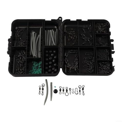 Funktionelle Angelausrüstungsbox mit Clips, Gewichten und umfangreichem Zubehör, 300 Stück Funktionelle Angelausrüstungsbox mit Clips, Gewichten und umfangreichem Zubehör, 300 Stück von NbgrvB