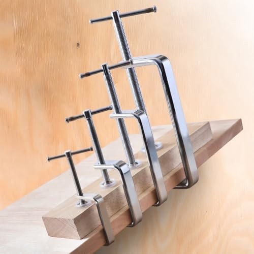 G-Klemme Holzbearbeitungsvorrichtung Fester Griff F-Clip Board Klemmvorrichtung Tischlerwerkzeug mit Anti-Rutsch-Matte Stahlkonstruktion Spannbereich für Holz Kunststoff DIY Projekte (D) von NbgrvB