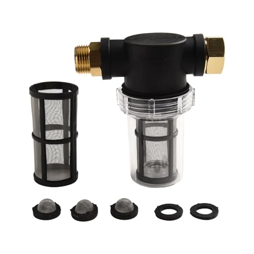 Gartenschlauchfilter 3/4 Zoll Rohr Vorfilter für Wasserpumpe Sieb Sediment Entfernungssystem Außenbewässerung Teich Pool Filtration Installieren Transparent Gehäuse 7 Stück Gartenschlauchfilter 3/4 Zoll Rohr Vorfilter für Wasserpumpe Sieb Sediment Entfernungssystem Außenbewässerung Teich Pool Filtration Installieren Transparent Gehäuse 7 Stück von NbgrvB