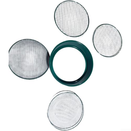 Gartensieb Eintopfsieb Bonsai Kompost Erde Sieb Öffnung mit austauschbarem Stahlgittersieb 3/6/9/12mm für Bodenreinigung und Bepflanzung von NbgrvB