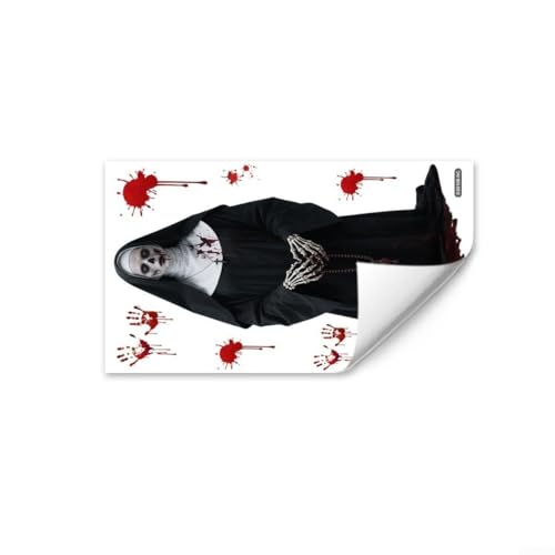 Gruselige Halloween-Wand- und Fensteraufkleber mit einfacher Abzieh- und Anbringung, wetterbeständiges PVC für dauerhafte saisonale Dekoration von NbgrvB