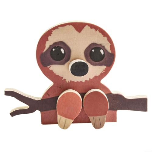 Handgefertigter Brillenständer aus Holz, niedliches Tier-Design, um Platz auf Ihrem Schreibtisch zu sparen (Sloth) von NbgrvB