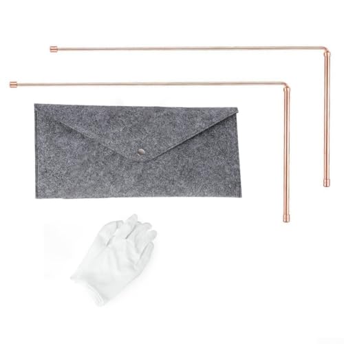 Kupfer Wünschelruten Metalldetektor Set mit Kristall/Pendel Professionelles Wassersuchwerkzeug Tauchstab für Schatzsuche Mineralsuche Ausrüstung (E) von NbgrvB