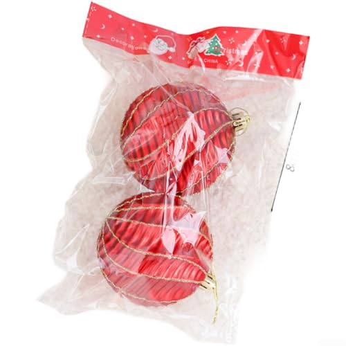 Leichte PVC-Weihnachtskugel mit Schneeflockenmuster zum Aufhängen an Weihnachtsbäumen und saisonaler Präsentation (B) von NbgrvB