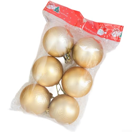 Leichte PVC-Weihnachtskugel mit Schneeflockenmuster zum Aufhängen an Weihnachtsbäumen und saisonaler Präsentation (E) von NbgrvB