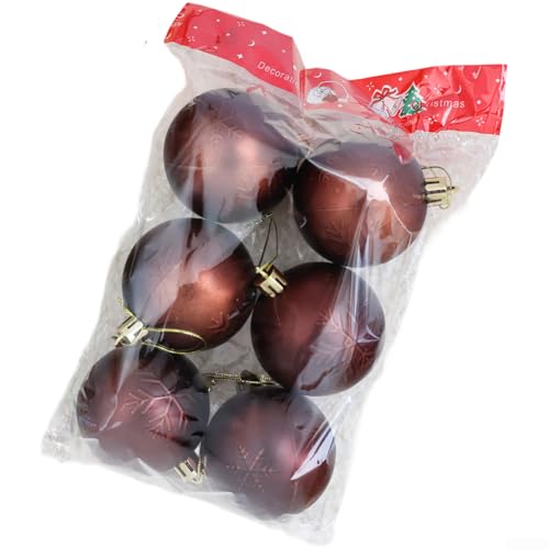 Leichte PVC-Weihnachtskugel mit Schneeflockenmuster zum Aufhängen an Weihnachtsbäumen und saisonaler Präsentation (G) von NbgrvB