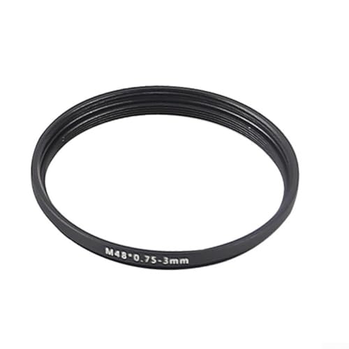 M48 x 0,75 Teleskop-Foto-Adapter, Aluminiumlegierung, Kamera, Astronomisches Teleskop-Verlängerungsrohr, Halterung, 3 mm - 50 mm, Schwarz (M48 x 0,75-3 mm) von NbgrvB