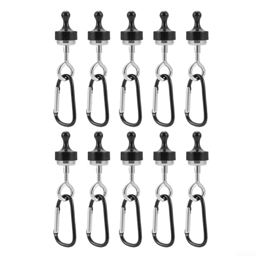 Magnethaken für den Außenbereich mit starker Magnetkraft, geeignet für Campingausrüstung, Zeltstabilisierung und hängende Ausrüstung, leicht und kompakt (schwarze Trompete) von NbgrvB