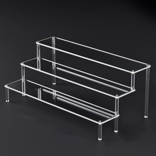 Mehrschichtiger Acryl-Präsentationsständer, 25 Schichten zum Präsentieren von Parfums, Schmuck und Sammlerstücken, elegantes transparentes Design (3 Schichten 50 cm) von NbgrvB