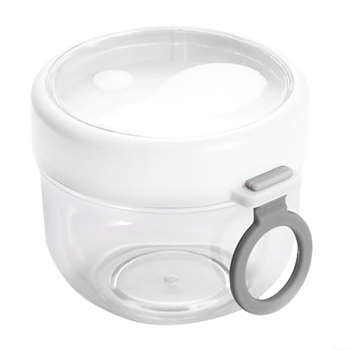 Mehrzweck-Frischhaltedose, 600 ml, ideal für Hafer, Nüsse oder Snacks über Nacht, Weiß Mehrzweck-Frischhaltedose, 600 ml, ideal für Hafer, Nüsse oder Snacks über Nacht, Weiß von NbgrvB