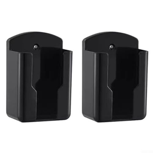 NbgrvB 2 Stück wandmontierte Fernbedienungshalter, Selbstplastik-Organizer für TV-Klimaanlagen-Ventilator-Fernbedienungen, platzsparende Aufbewahrungsboxen in Schwarz, Weiß oder Grau (schwarz) von NbgrvB