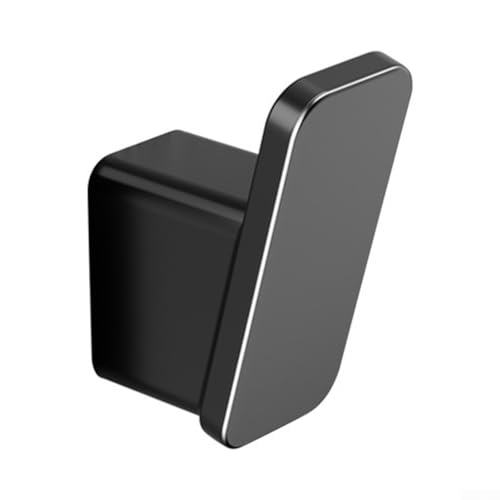 NbgrvB 4 Stück moderne Aluminium-Wandhaken mit selbstklebender Schraubbefestigung, zum Aufhängen von Mänteln, Handtüchern, Taschen für Badezimmer, Küche, Schlafzimmer, Flur (schwarz (4)) von NbgrvB