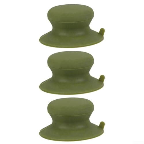 NbgrvB Hitzebeständiger Silikon-Topfdeckelgriff mit starkem Saugnapf, Mehrzweck-Küchenwerkzeug für heißes Kochgeschirr, Handy-Ständer zum Kochen von Videos, Schwarz, Grün, Khaki, 3 Stück (grün) NbgrvB Hitzebeständiger Silikon-Topfdeckelgriff mit starkem Saugnapf, Mehrzweck-Küchenwerkzeug für heißes Kochgeschirr, Handy-Ständer zum Kochen von Videos, Schwarz, Grün, Khaki, 3 Stück (grün) von NbgrvB