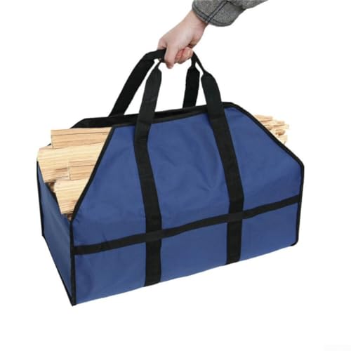 NbgrvB Robuste Tragetasche aus Segeltuch mit gepolsterten Griffen, Oxford-Stoff, Aufbewahrungstasche für Kamin, Camping, Grill, 61 x 30 x 25 cm, selbststehendes Design (grün) von NbgrvB