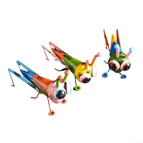 NbgrvB Skurrile bunte Insekten-Gartendekoration, Metall-Outdoor-Ornament für Rasen, Terrasse oder Hof, wetterfeste Figuren zur Aufhellung des Gartendekors, kreatives kulturelles Wohnaccessoire NbgrvB Skurrile bunte Insekten-Gartendekoration, Metall-Outdoor-Ornament für Rasen, Terrasse oder Hof, wetterfeste Figuren zur Aufhellung des Gartendekors, kreatives kulturelles Wohnaccessoire von NbgrvB