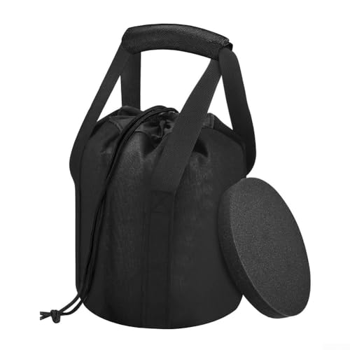 NbgrvB Tragbare Shot-Put-Ball-Schultertasche aus Oxford-Nylon mit verstärkten Nähten, verstellbarem, gepolstertem Gurt, Kordelzug oben, schützendes Kissen, passend für Shot-Puts 2,7–7,3 kg bis 15,2 cm von NbgrvB
