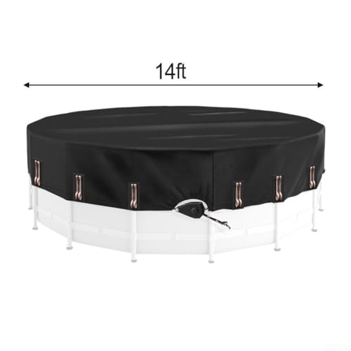 Oxford Tuch Runde Poolabdeckung mit verstärktem Rand Design Solar Poolabdeckung für oberirdische Schwimmbad Wanne Lagertank Pool Temperaturkontrolle Schwarz (4,3 m) von NbgrvB