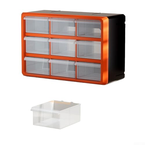 Robuste Schubladenteile Aufbewahrungsbox Stapelbares Design für effektive Raumausnutzung (orange) von NbgrvB