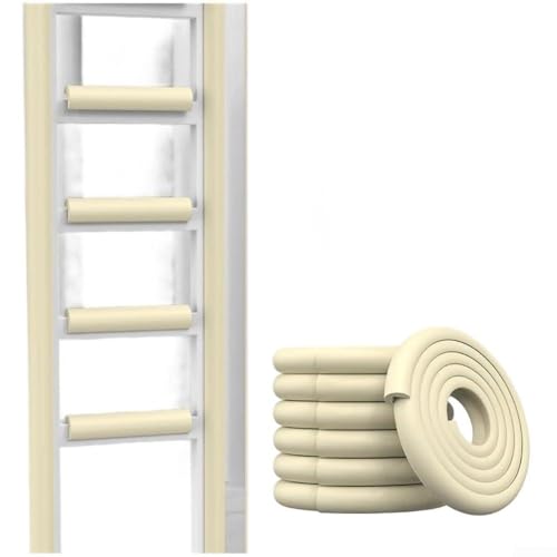 Schaumstoff-Schwammmatten mit Treppenstufen-Design und Antikollisionsstreifen bieten Polsterung für Füße und Schutz für Möbelkanten in Häusern mit Kindern (weiß) von NbgrvB