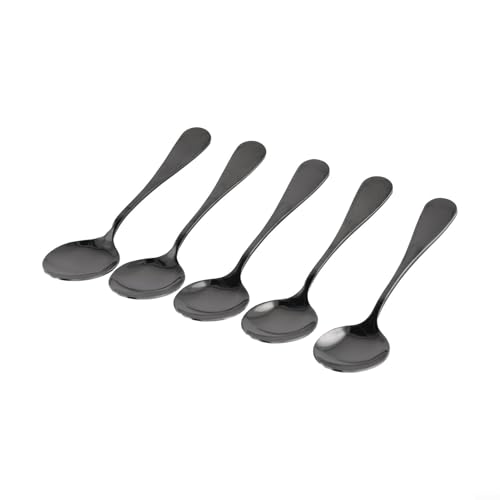 Schlankes Design Edelstahl-Teelöffel 5 Stück für verschiedene Getränke und Desserts von NbgrvB