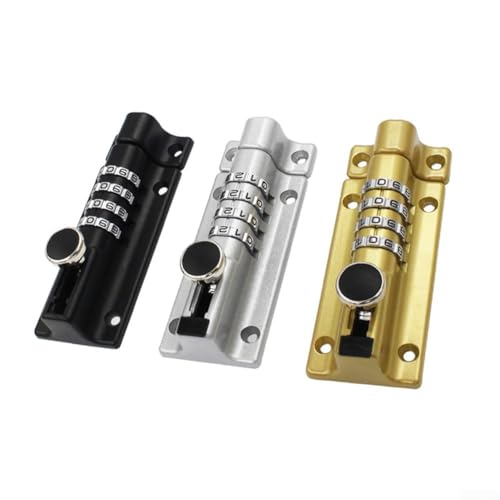 Schloss aus Zinklegierung mit mechanischem digitalem Passwortsystem und Anti-Diebstahl-Bolzen für Holztüren und Schränke (schwarz) von NbgrvB