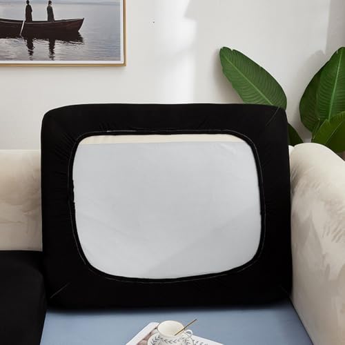 Schonbezug für Sofas, weich und knitterfrei, elastisch, für Möbelpflege zu Hause (schwarz) von NbgrvB