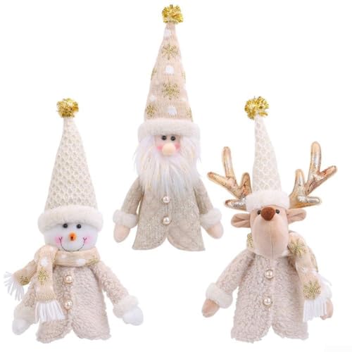 Set mit 3 wiederverwendbaren Weinflaschenabdeckungen mit Weihnachtsmann-Design, geeignet für saisonale Partys und festliche kulinarische Erlebnisse von NbgrvB