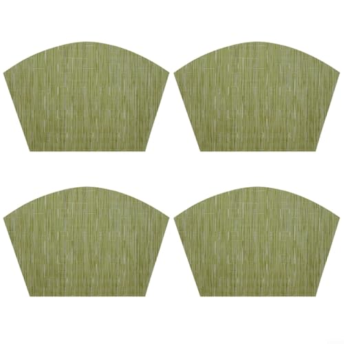 Set mit 4 hitzebeständigen, wasserdichten Essmatten mit Anti-Rutsch-Funktionen, um Tischsets stabil zu halten und Tischoberflächen während des Gebrauchs zu schützen (grün) von NbgrvB