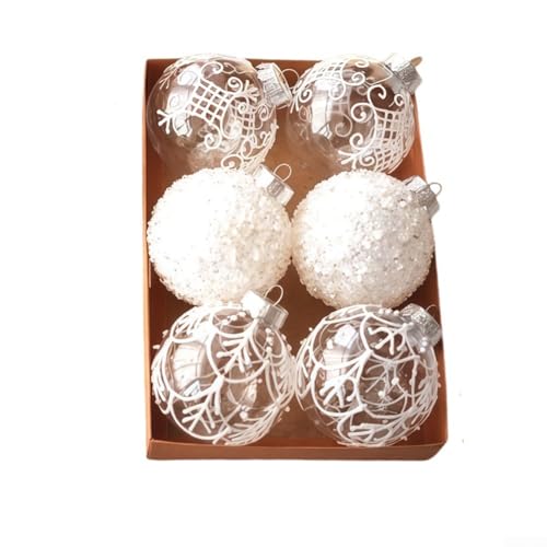 Set mit 6 Weihnachtskugeln mit glänzender Pailletten-Beschichtung für Baumschmuck und saisonale Präsentation auf Kränzen, Kaminsims und Feiertagsmittelstücken Set mit 6 Weihnachtskugeln mit glänzender Pailletten-Beschichtung für Baumschmuck und saisonale Präsentation auf Kränzen, Kaminsims und Feiertagsmittelstücken von NbgrvB