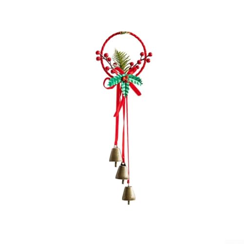 Set von Weihnachtsglocken-Dekorationen mit antiken Schleifen und Stern-Anhängern, zum Aufhängen an Weihnachtsbäumen, Türen oder Auto-Innenräumen für saisonale Dekoration von NbgrvB