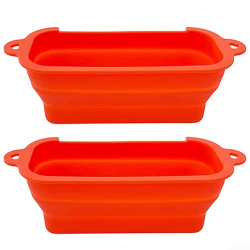 Silikon-Ölablassbox für Grills mit platzsparendem faltbarem Design für effiziente Reinigung (orange) von NbgrvB