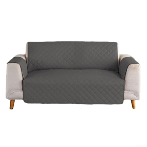 Sofabezug Couch Sofa Schonbezug für 3 Kissen Couch Sofabezug für Hunde wasserdicht, haustierfreundlich, verstellbare Passform schützt Möbel (53 x 190 cm, dunkelgrau) von NbgrvB