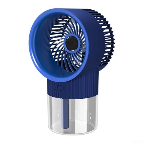 Sprüh-Desktop-Ventilator mit Atmosphärenlicht, wiederaufladbar über USB, schafft eine entspannende Umgebung (grau) von NbgrvB