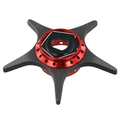 Star Drag 56 mm Kohlefaser mit FiveStar Drag Entladen und eingebautem Sound für DAIWA und für KTF Rollenmodelle zur Verbesserung der Zug-Handhabung (rot) von NbgrvB