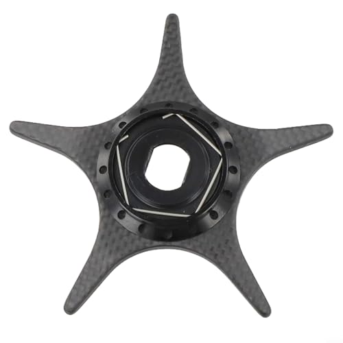 Star Drag 56 mm Kohlefaser mit FiveStar Drag Entladen und eingebautem Sound für DAIWA und für KTF Rollenmodelle zur Verbesserung der Zug-Handhabung (schwarz) von NbgrvB