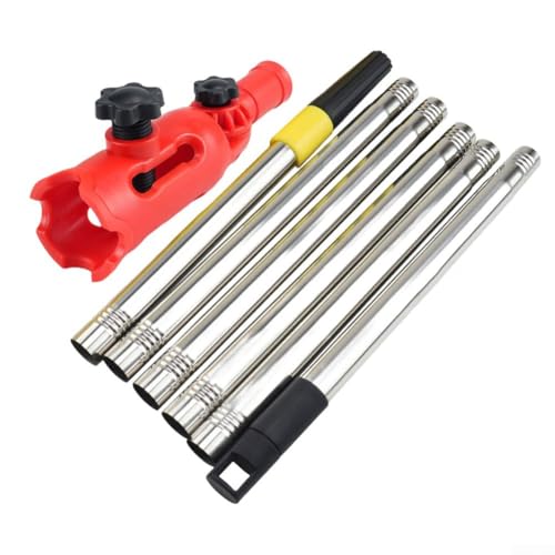 Teleskop Farbwalze Verlängerungsstange 1,7 m, verstellbare 6-teilige Stange mit Klemme, Multi-Winkel-Adapter für Wände, hohe Decken, Ecken, Edelstahl Teleskop Farbwalze Verlängerungsstange 1,7 m, verstellbare 6-teilige Stange mit Klemme, Multi-Winkel-Adapter für Wände, hohe Decken, Ecken, Edelstahl von NbgrvB