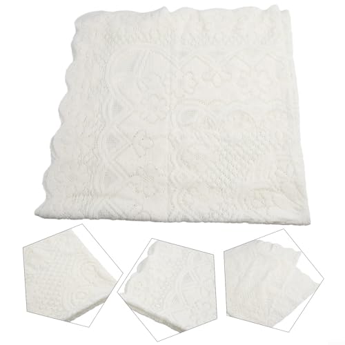 Tischdecke mit Blumenmuster, Spitze, für Couchtisch, staubdicht, für Partys und Veranstaltungen (120 x 120 cm) von NbgrvB