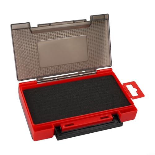 Tragbare Doppelschicht-Tackle-Box, transparentes Design, Anti-Fall-Design, hohe Festigkeit (rot) von NbgrvB