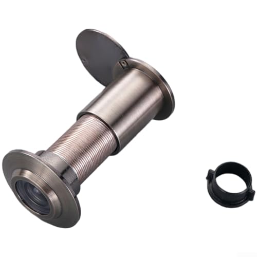 Türspion mit Anti-Diebstahl-Design, Weitwinkelobjektiv, verstellbare Länge, Zinklegierung, Türspion für sichere Sicht und Privatsphäre (F) von NbgrvB