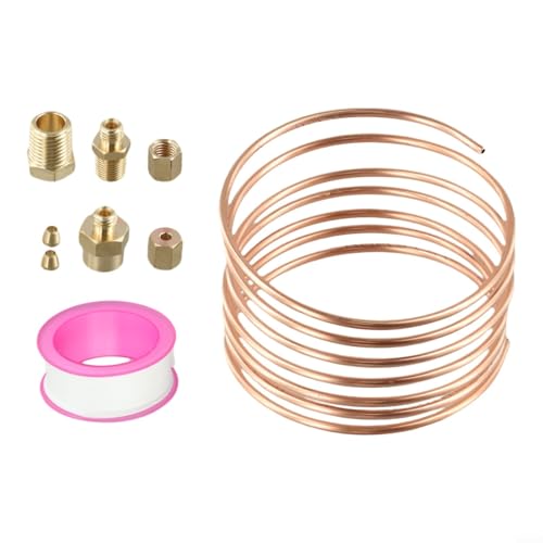 Umfassendes Öldruckmesser-Rohr-Set, 183 cm (72 Zoll), mit Kupfer- und NPT-Armaturen für flexible Installation von NbgrvB