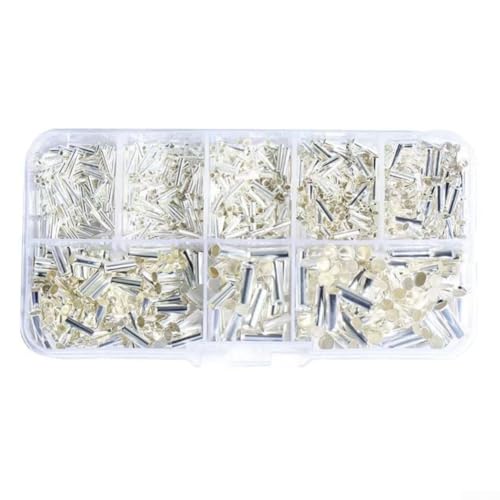 Unisolierte Aderendhülsen-Set, 1100 Stück, mit Schrumpfschlauch-Steckverbindern für Automobilverkabelung, Elektronik und elektrische Projekte zu Hause (EN1100/75G) von NbgrvB
