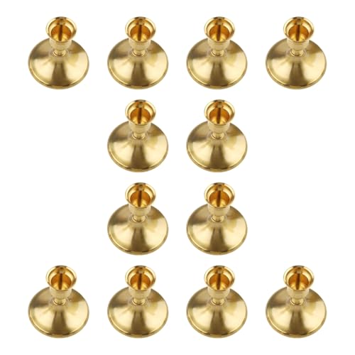 Vintage Eisen Kegelhalter Set für Hochzeit Tisch Mittelstück Dekorationen Elegante Metall Kerzenständer für Esszimmer Urlaub Home Decor Kaminschmuck (12 Stück Kupfer) von NbgrvB