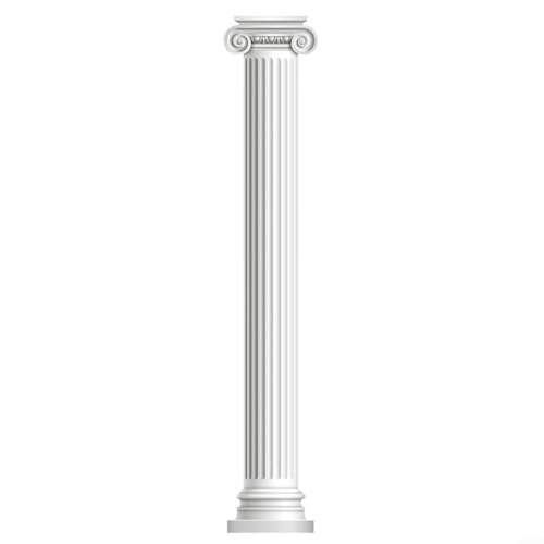 Vivid 3D Römische Säule Wandaufkleber Einfach anzubringendes PVC Dekor für glatte Wände in Wohnzimmer und Büro (LMZ-001) von NbgrvB