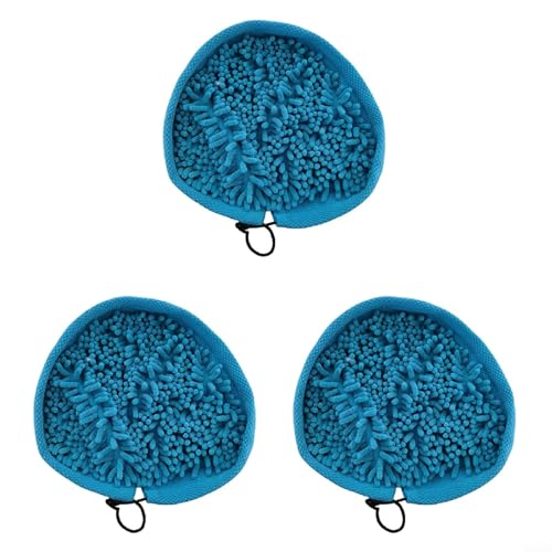 Waschbare Korallen-Mikrofaser-Dreieck-Mopp-Pads für Dampfreiniger, Passform mit Kordelzug, geeignet für Naturstein-, Fliesen- und strukturierte Hartböden, 3 Stück von NbgrvB