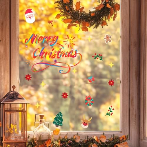 Weihnachtliche Wand- und Fensteraufkleber mit PVC-Material, entworfen für einfaches Anbringen und Entfernen, verleiht saisonale Stimmung Weihnachtliche Wand- und Fensteraufkleber mit PVC-Material, entworfen für einfaches Anbringen und Entfernen, verleiht saisonale Stimmung von NbgrvB